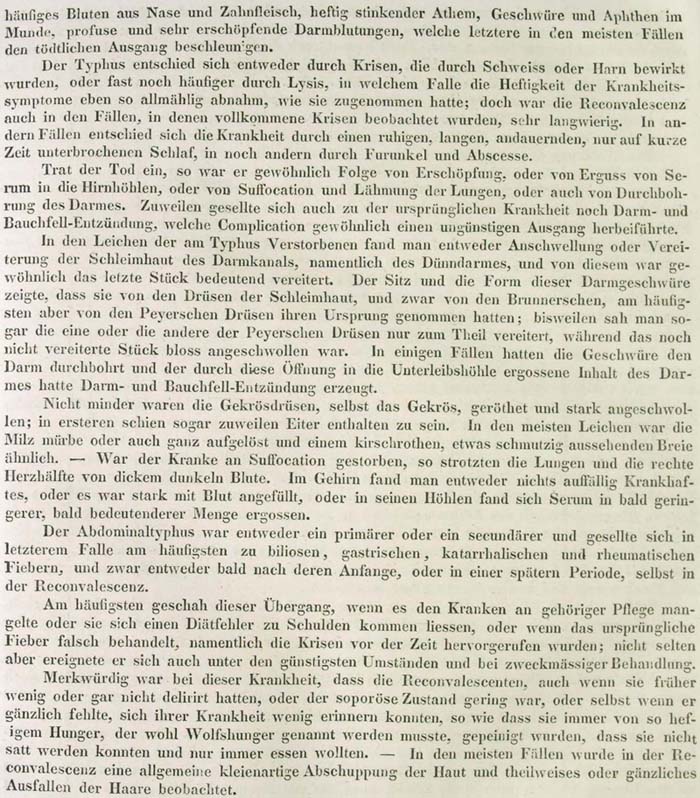 1839 sorgen Unrat, Schmutz und Unreinlichkeit der Menschen für Typhus-Epedemien. - Teil 3
