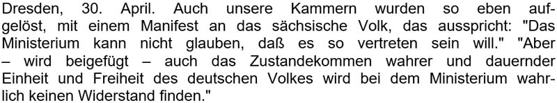 Text zum Artikel im ´Vorwärts´ vom 3. Mai 1849