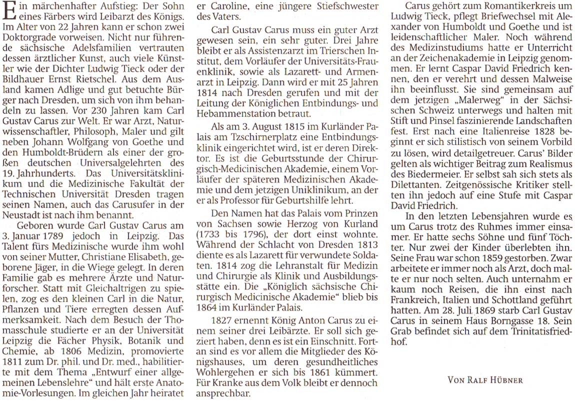 Artikel in der ´Sächsischen Zeitung´ vom 12. Januar 2019