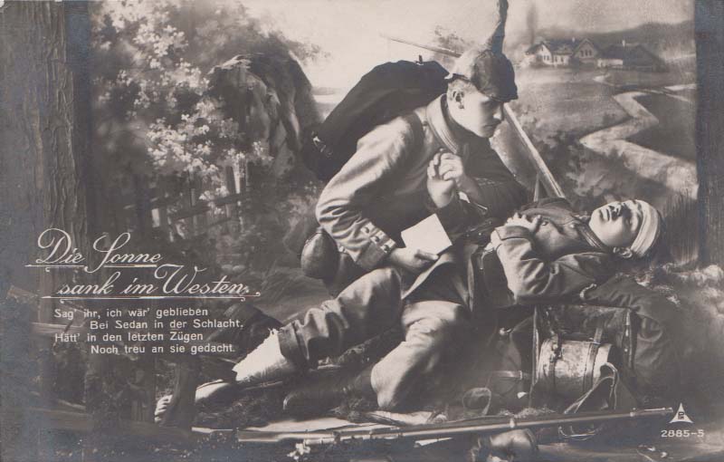 Postkarte zur Schlacht bei Sedan