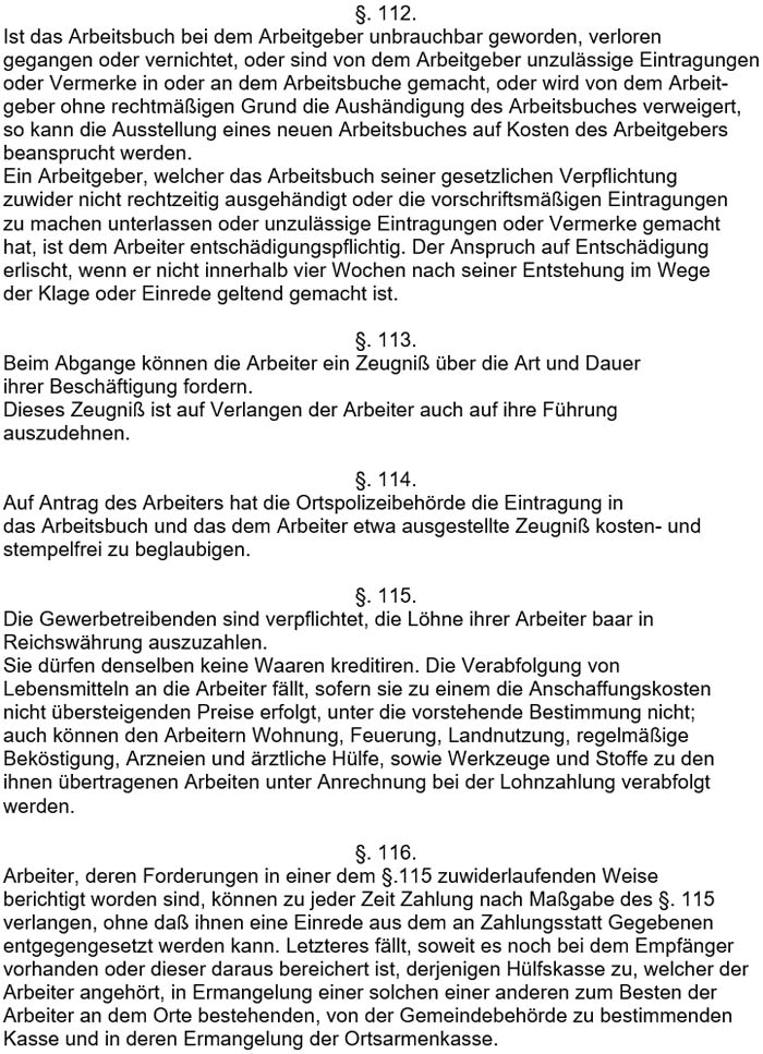 Text zum ´Gesetz, betreffend die Abänderung der Gewerbeordnung´ vom 17. Juli 1878 - Teil 3