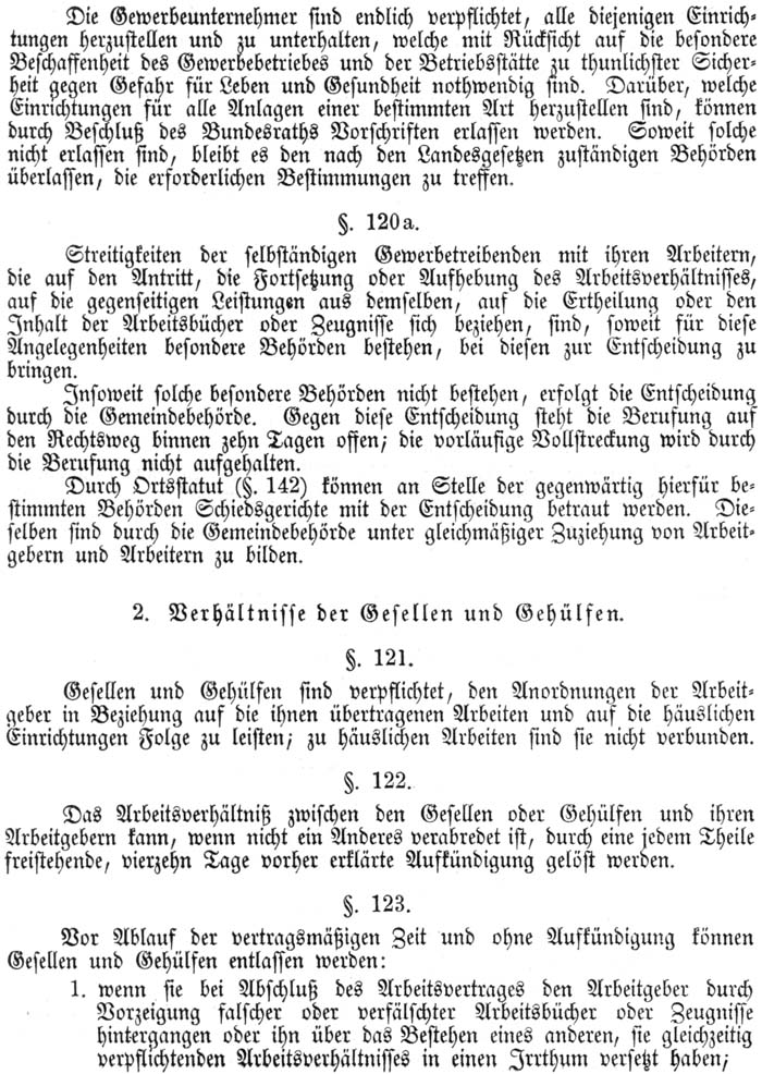 das ´Gesetz, betreffend die Abänderung der Gewerbeordnung´ vom 17. Juli 1878 - Teil 5