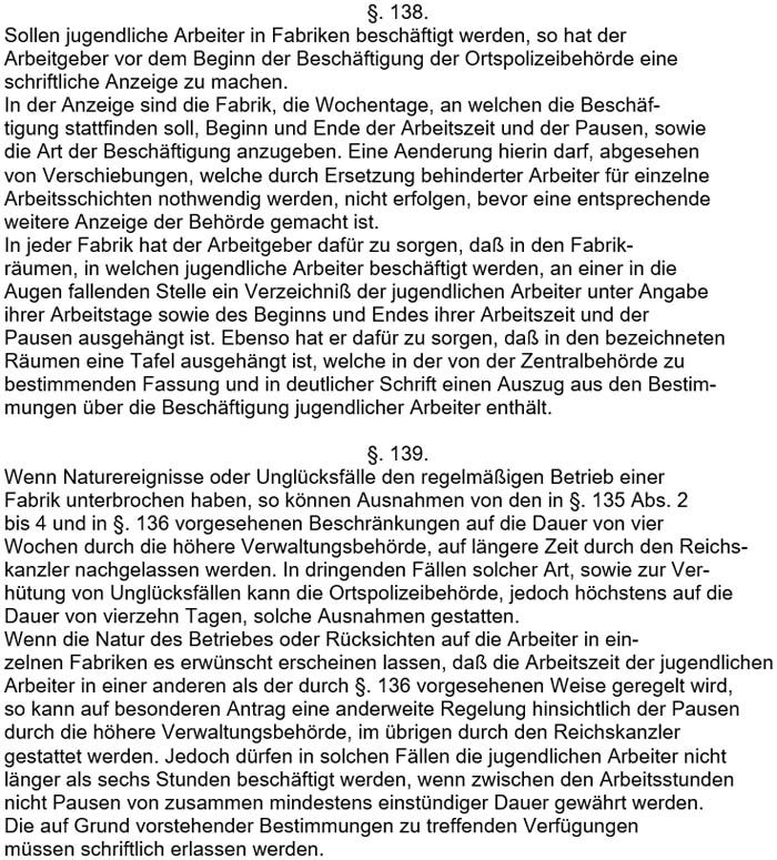 Text zum ´Gesetz, betreffend die Abänderung der Gewerbeordnung´ vom 17. Juli 1878 - Teil 11