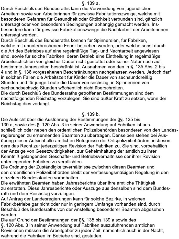 Text zum ´Gesetz, betreffend die Abänderung der Gewerbeordnung´ vom 17. Juli 1878 - Teil 12