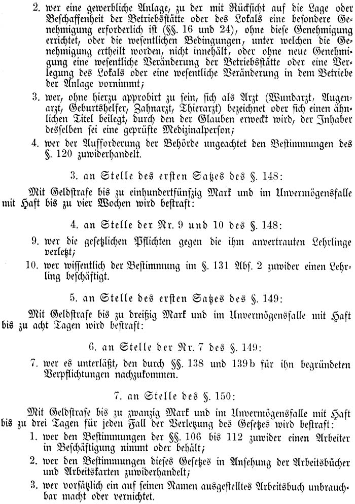 das ´Gesetz, betreffend die Abänderung der Gewerbeordnung´ vom 17. Juli 1878 - Teil 13