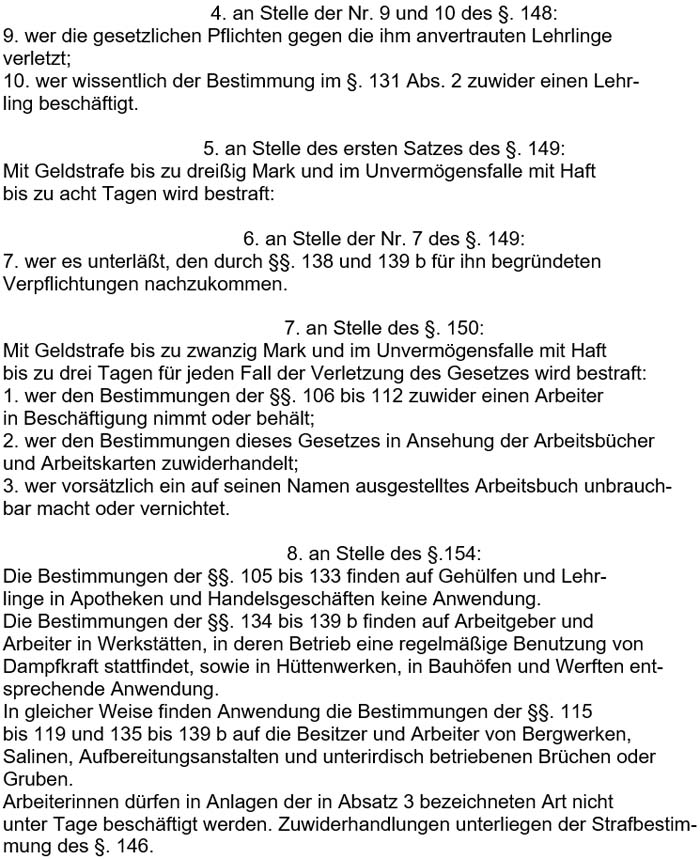 Text zum ´Gesetz, betreffend die Abänderung der Gewerbeordnung´ vom 17. Juli 1878 - Teil 14