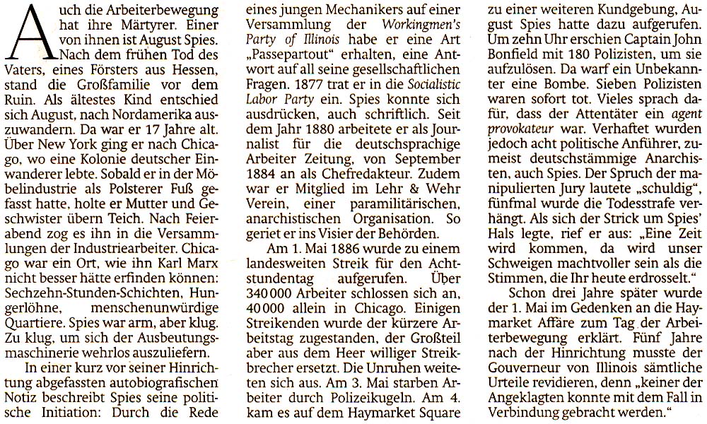 Artikel in der ´Sächsischen Zeitung´ vom 26. April 2014