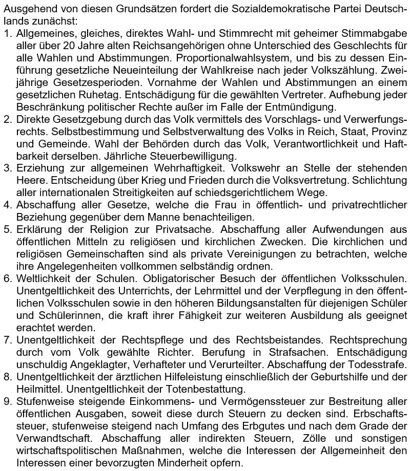 Das Erfurter Programm von 1891, Teil 3
