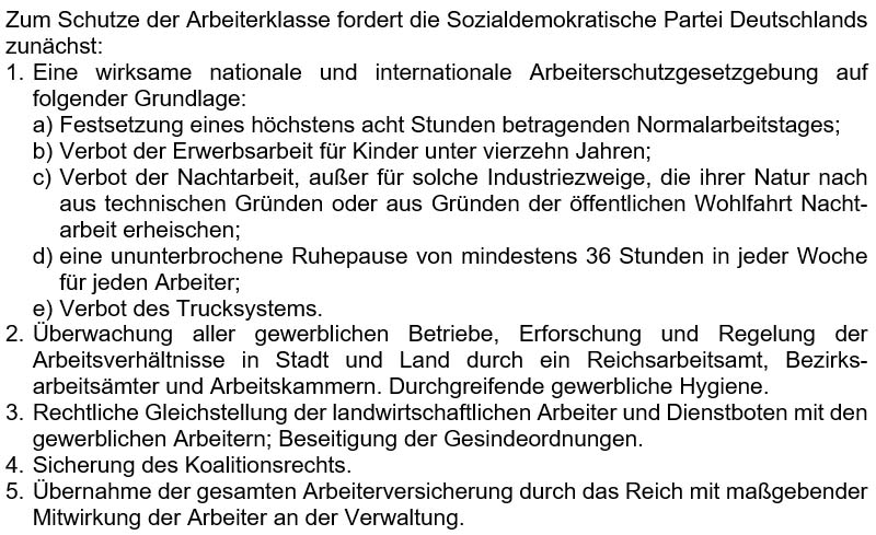 Das Erfurter Programm von 1891, Teil 4