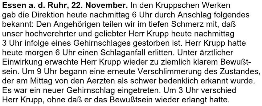 Text zum Artikel im ´Vorwärts´ vom 23. November 1902