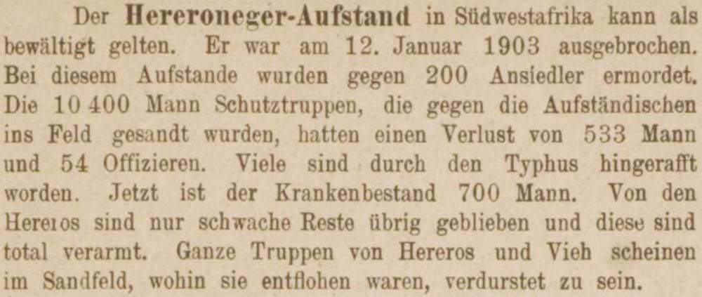 Artikel in der ´Die Sachsenstimme´ vom 29. Januar 1905, Seite 3