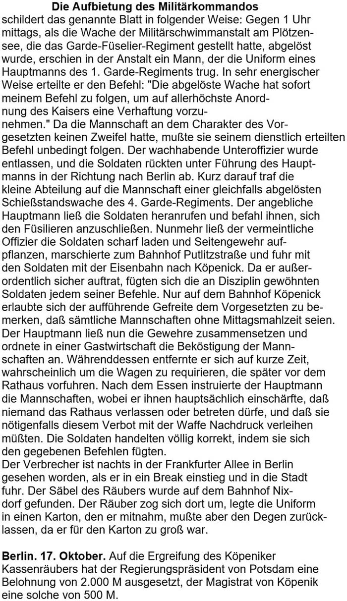 Text zum Artikel in ´Dresdner Anzeiger´ vom 18. Oktober 1906 - Teil 3