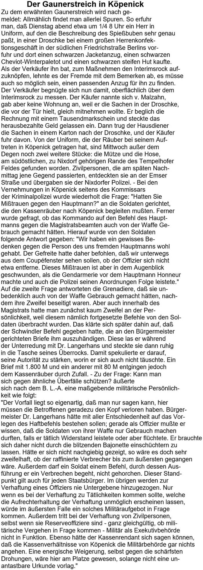 Text zum Artikel in ´Dresdner Anzeiger´ vom 19. Oktober 1906