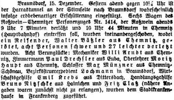 Artikel in der ´Dresdner Volkszeitung´ vom 15. Dezember 1913