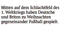 Fußballfreundschaftsspiel zwischen Briten und Deutschen