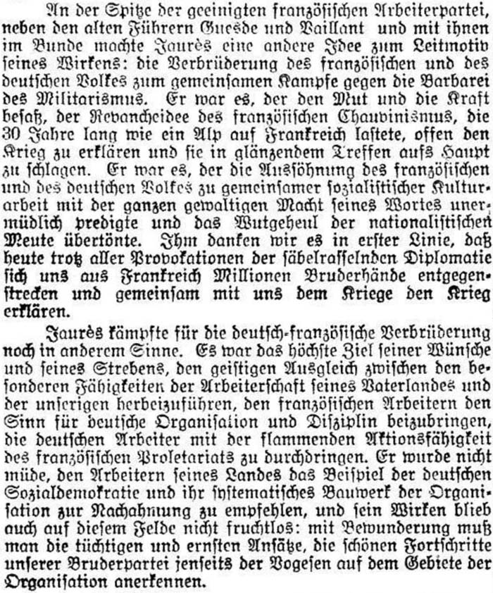 zweite Seite der ´Dresdner Volkszeitung´ vom 3. August 1914 - Teil 3