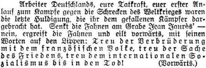 zweite Seite der ´Dresdner Volkszeitung´ vom 3. August 1914 - Teil 7