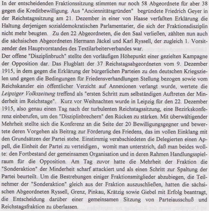 aus: ´Die sächsische Sozialdemokratie vom Kaiserreich bis zur Republik (1871 - 1923)´, 1998, Seite 114
