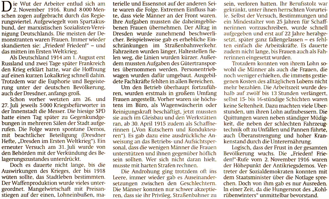 Artikel in der ´Sächsischen Zeitung´ vom 5. November 2016