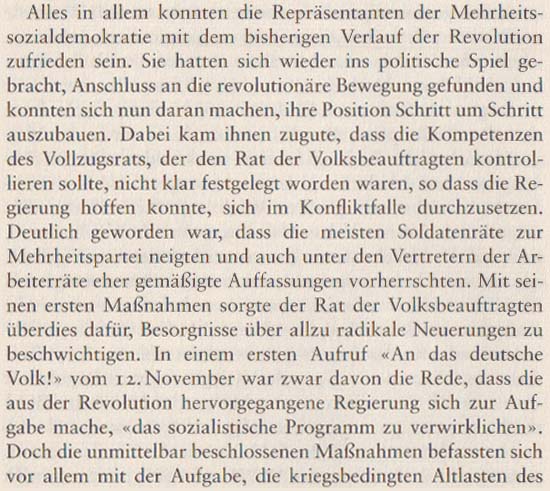 Volker Ullrich: Die Revolution von 1918/19, 2009, Seite 38
