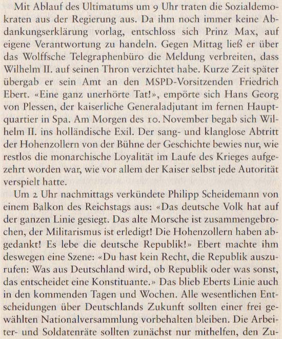 Volker Ullrich: Die Revolution von 1918/19, 2009, Seite 34