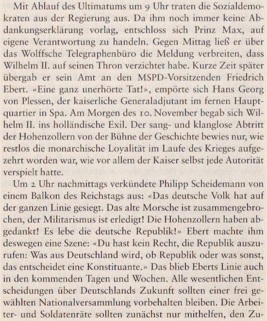 Volker Ullrich: Die Revolution von 1918/19, 2009, Seite 34
