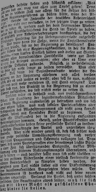 aus: ´Dresdner Volks-Zeitung´ vom 11.10.1918, Seite 3