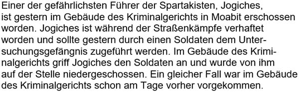 Einer der gefährlichsten Führer der Spartakisten, Jogiches, ...