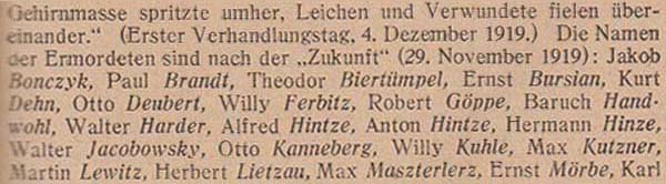 Emil Julius Gumbel: Vier Jahre politischer Mord, 5. Auflage, 1922, Seite 21 unten