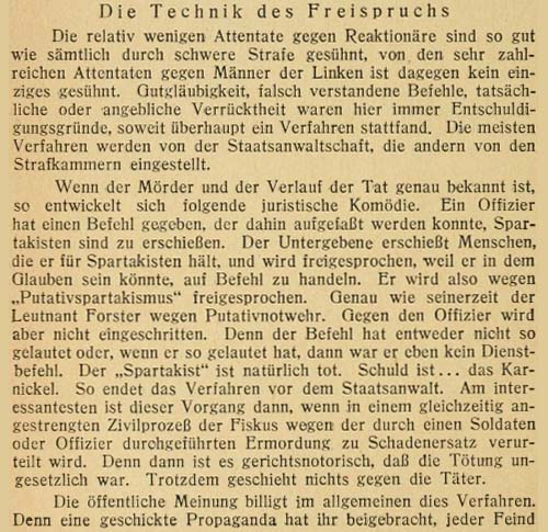 Emil Julius Gumbel: ´Vier Jahre politischer Mord´, Seite 148