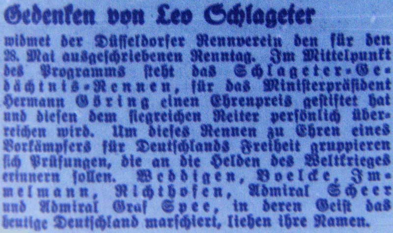 Artikel in der ´Dresdner Anzeiger´ vom 11.5.1933