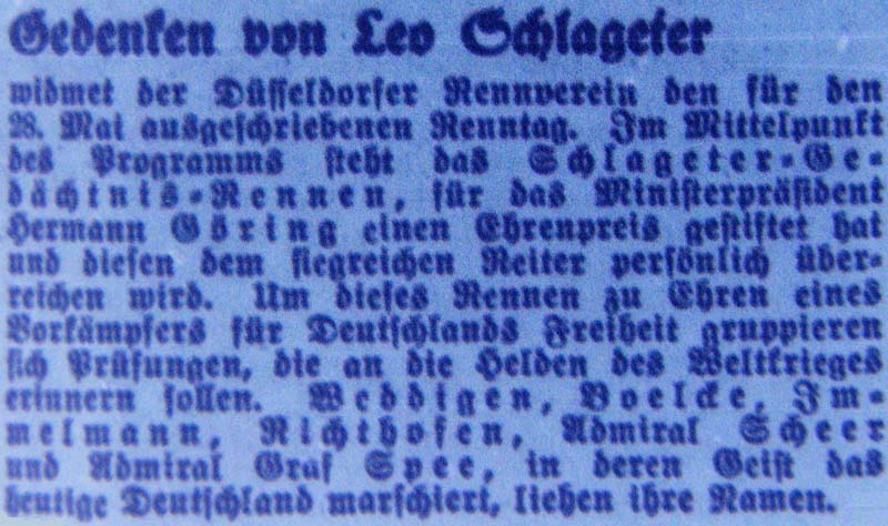 Artikel in der ´Dresdner Anzeiger´ vom 11.5.1933