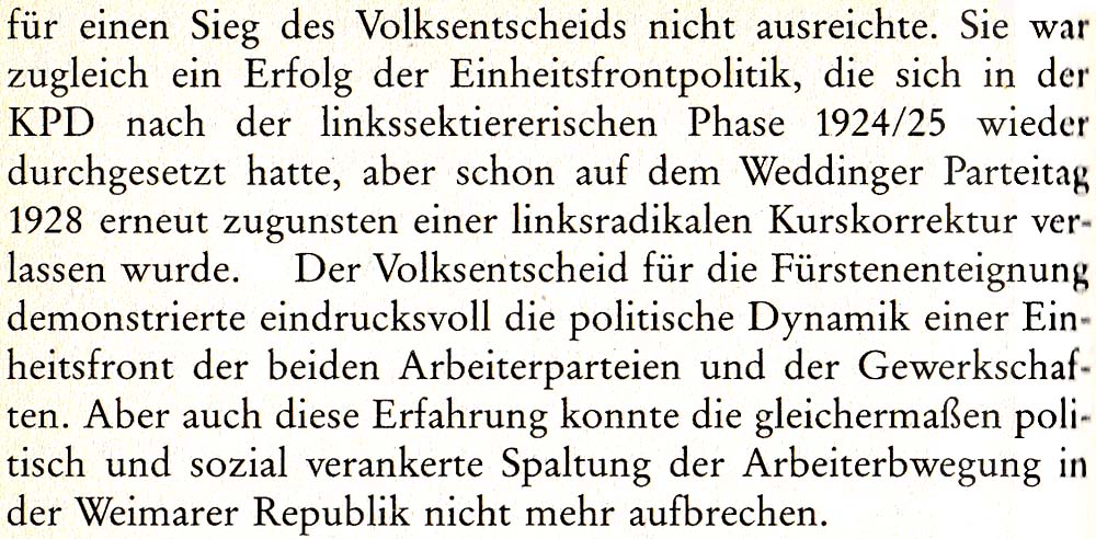 aus: ´Geschichte der deutschen Gewerkschaftsbewegung´, Seite 264