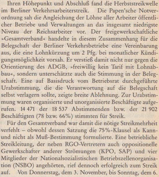 aus: ´Geschichte der deutschen Gewerkschaftsbewegung´, Seite 323