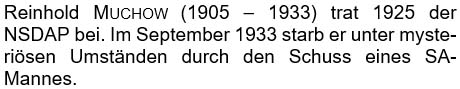 Reinhold Muchow (1905 - 1933) trat 1925 der NSDAP bei. ...