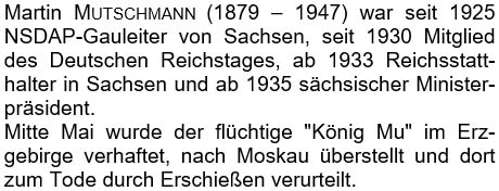 Martin Mutschmann (1879 – 1947) war seit 1925 NSDAP-Gauleiter von Sachsen ...