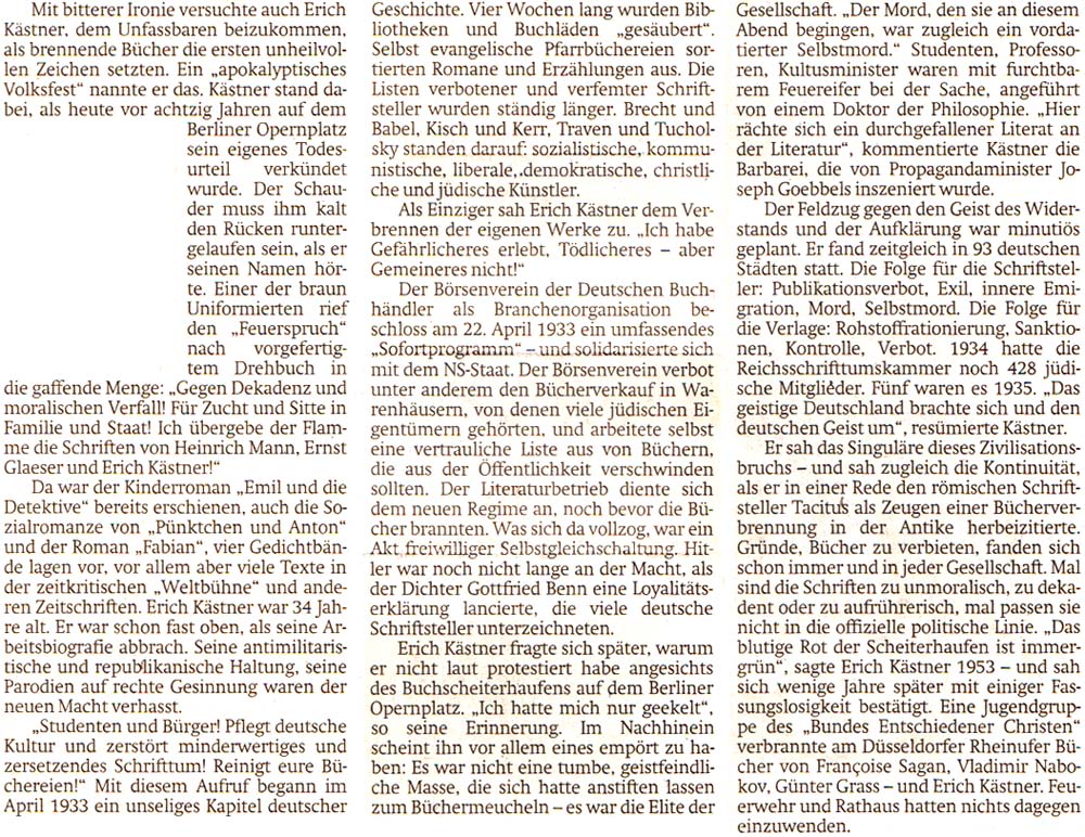 Artikel in der ´Sächsischen Zeitung´ vom 10.5.2013