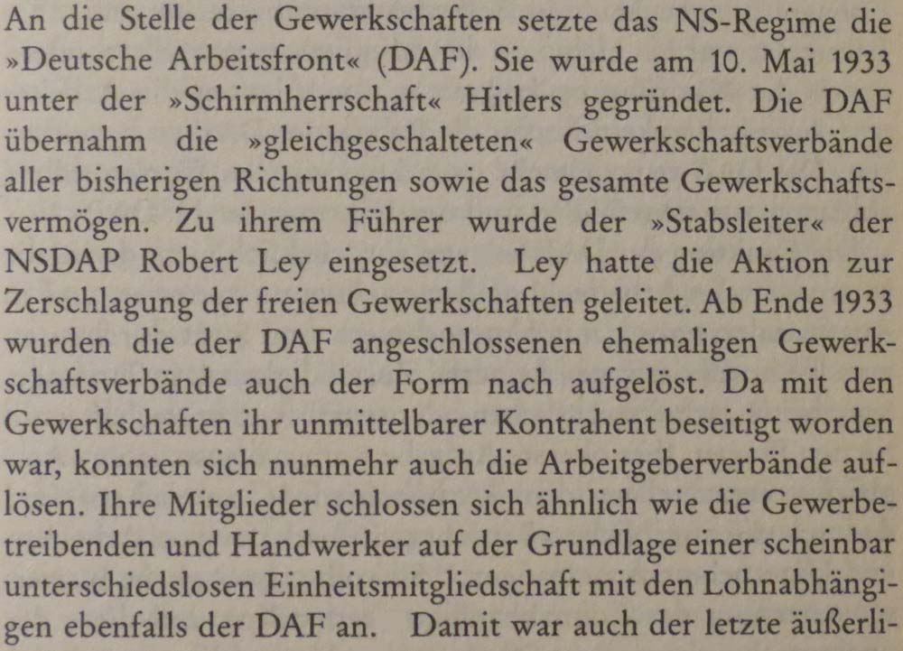 aus: ´Geschichte der deutschen Gewerkschaftsbewegung´, Seite 349