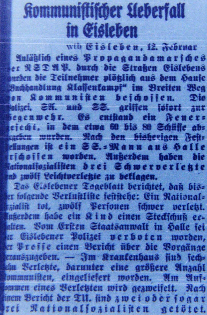 Artikel im ´Dresdner Anzeiger´ vom 4.3.1933