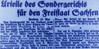 Das Sondergericht in Freiberg urteilt am 10.5.1933.