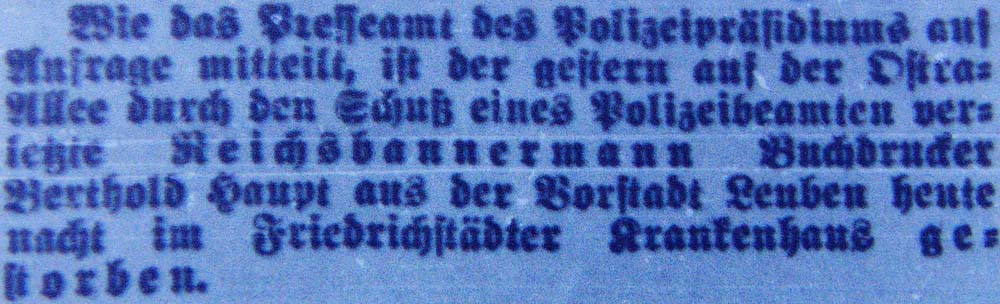 ´Dresdner Anzeiger´ am 28.2.1933