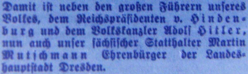 Artikel im ´Dresdner Anzeiger´ vom 12.5.1933 - Teil 2