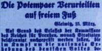 Die Mörder von Potemba werden amnestiert und aus der Haft entlassen.