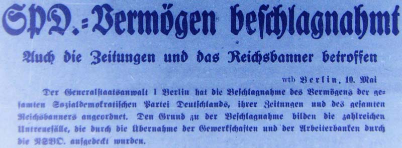 Artikel in der ´Dresdner Anzeiger´ vom 10.5.1933