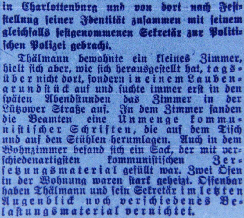 Artikel im ´Dresdner Anzeiger´ vom 4.3.1933 - Teil 2