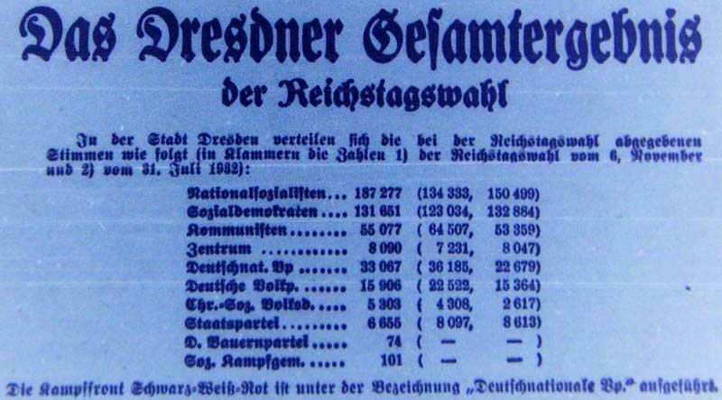 Artikel im ´Dresdner Anzeiger´, Sonderausgabe vom 6.3.1933