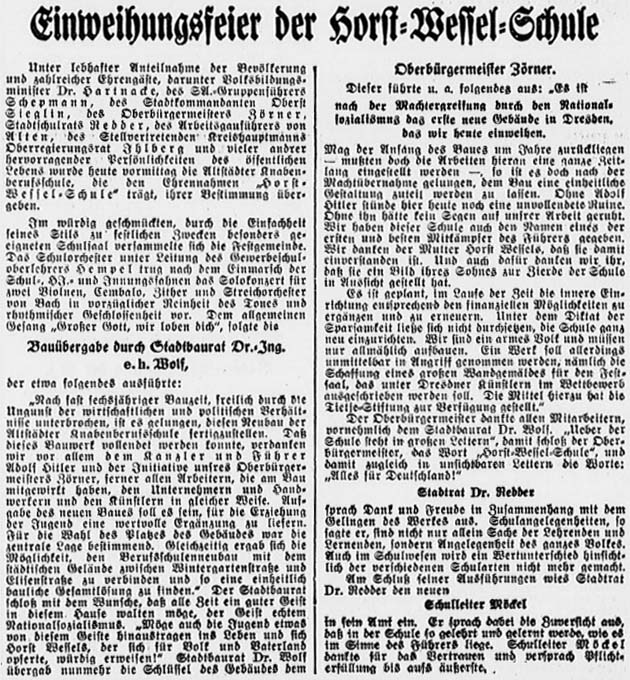 aus: ´Dresdner Neueste Nachrichten´ vom 18. September 1934