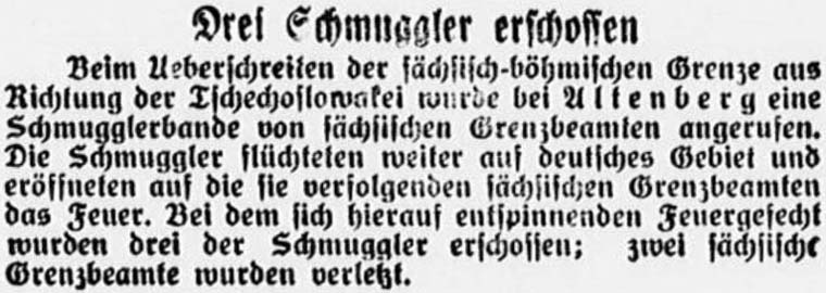 Artikel in der ´Sächsische Volkszeitung´ vom 6.7.1935