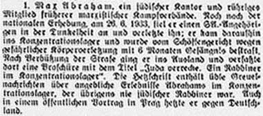 ´Sächsische Volkszeitung´ vom 14. Juni 1935, Seite 5 - Max Abraham