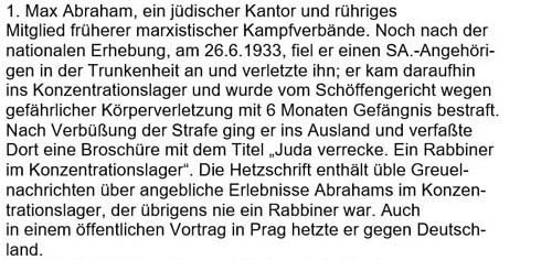 Text zum Artikel in ´Sächsische Volkszeitung´ vom 14. Juni 1935, Seite 5 - Max Abraham